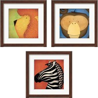 Framed Animal WOW 3 Piece Framed Art Print Set