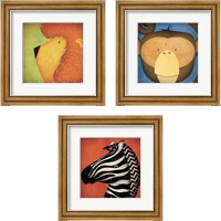 Framed Animal WOW 3 Piece Framed Art Print Set