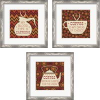 Framed Caffeine 3 Piece Framed Art Print Set