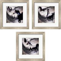 Framed 'Black Mare - Dream 3 Piece Framed Art Print Set' border=