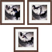 Framed 'Black Mare - Dream 3 Piece Framed Art Print Set' border=