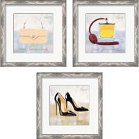 Framed 'I Love my Fashion 3 Piece Framed Art Print Set' border=