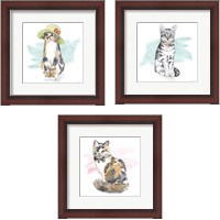 Framed 'Fancy Cats 3 Piece Framed Art Print Set' border=