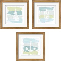 Framed Seaside Swatch 3 Piece Framed Art Print Set
