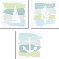 Framed Seaside Swatch 3 Piece Art Print Set