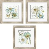 Framed My Greenhouse Flowers Faith, Hope & Love 3 Piece Framed Art Print Set