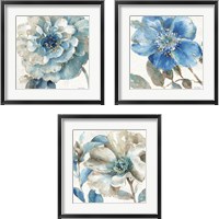 Framed 'Indigold  3 Piece Framed Art Print Set' border=