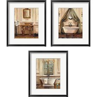 Framed 'Classical Bath 3 Piece Framed Art Print Set' border=