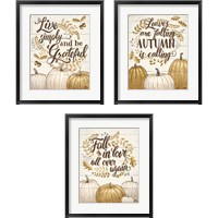 Framed 'Grateful Season 3 Piece Framed Art Print Set' border=