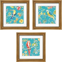 Framed 'Tropical Oasis 3 Piece Framed Art Print Set' border=