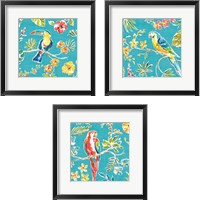 Framed 'Tropical Oasis 3 Piece Framed Art Print Set' border=