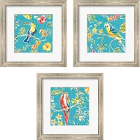 Framed 'Tropical Oasis 3 Piece Framed Art Print Set' border=