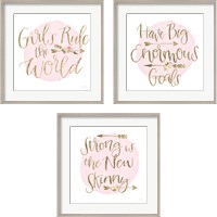 Framed Girl Power 3 Piece Framed Art Print Set