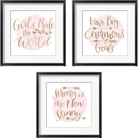 Framed Girl Power 3 Piece Framed Art Print Set