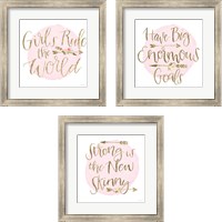 Framed Girl Power 3 Piece Framed Art Print Set