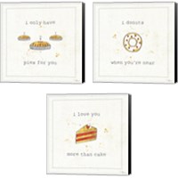Framed 'Lil Sweeties 3 Piece Canvas Print Set' border=
