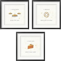 Framed 'Lil Sweeties 3 Piece Framed Art Print Set' border=