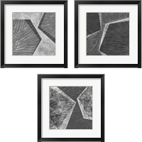Framed 'Orchestrated Geometry 3 Piece Framed Art Print Set' border=