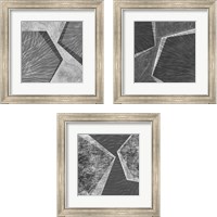 Framed 'Orchestrated Geometry 3 Piece Framed Art Print Set' border=