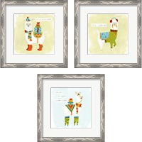 Framed Fa-la-la-la Llama 3 Piece Framed Art Print Set