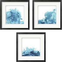 Framed 'Splash Wave 3 Piece Framed Art Print Set' border=