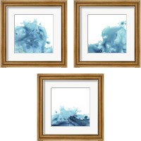 Framed 'Splash Wave 3 Piece Framed Art Print Set' border=