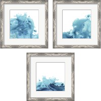 Framed 'Splash Wave 3 Piece Framed Art Print Set' border=