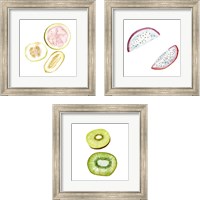 Framed 'Love Me Fruit 3 Piece Framed Art Print Set' border=