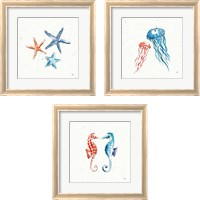 Framed 'Maritime  3 Piece Framed Art Print Set' border=