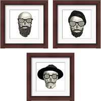 Framed Hipster Skull 3 Piece Framed Art Print Set