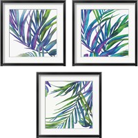 Framed 'Colorful Leaves 3 Piece Framed Art Print Set' border=