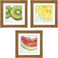 Framed 'Fruit 3 Piece Framed Art Print Set' border=