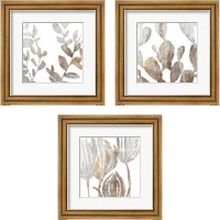 Framed Marble Foliage 3 Piece Framed Art Print Set