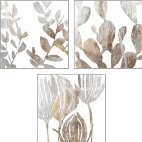 Framed Marble Foliage 3 Piece Art Print Set