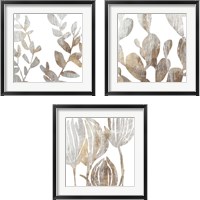 Framed 'Marble Foliage 3 Piece Framed Art Print Set' border=