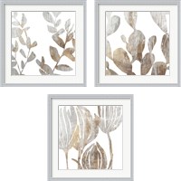 Framed 'Marble Foliage 3 Piece Framed Art Print Set' border=