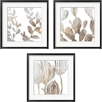 Framed 'Marble Foliage 3 Piece Framed Art Print Set' border=