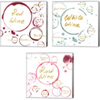 Framed Wine Rings 3 Piece Canvas Print Set