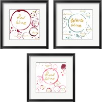 Framed 'Wine Rings 3 Piece Framed Art Print Set' border=