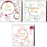 Framed Wine Rings 3 Piece Canvas Print Set