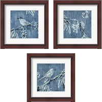 Framed 'Denim Songbird 3 Piece Framed Art Print Set' border=