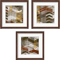 Framed Chevron Serenade 3 Piece Framed Art Print Set