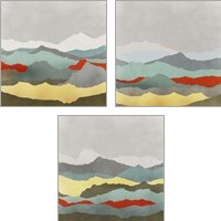 Framed 'Vast Plains 3 Piece Art Print Set' border=