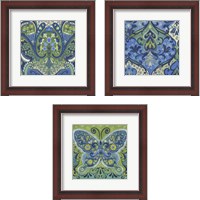 Framed 'Garden Mosaic 3 Piece Framed Art Print Set' border=