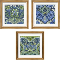 Framed 'Garden Mosaic 3 Piece Framed Art Print Set' border=