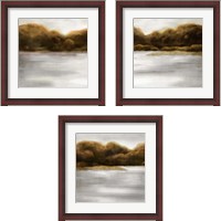 Framed Red Landscape 3 Piece Framed Art Print Set