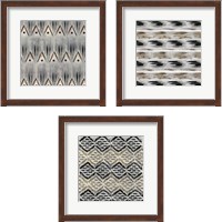 Framed Grey Tribal 3 Piece Framed Art Print Set