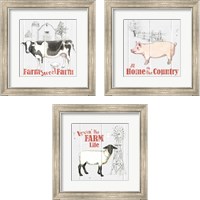 Framed Farm to Table 3 Piece Framed Art Print Set