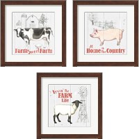 Framed 'Farm to Table 3 Piece Framed Art Print Set' border=