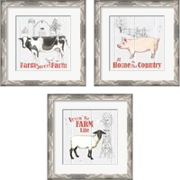 Framed Farm to Table 3 Piece Framed Art Print Set